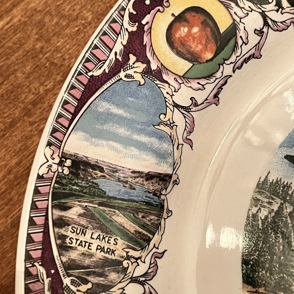 VTG Magnificient Washington Mount Rainier Collector Plate 9" Made in Japan - Picture 9 of 12